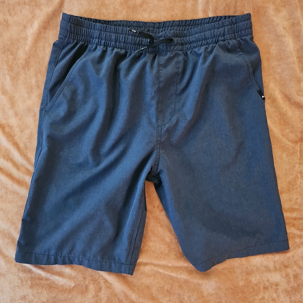 Quiksilver Boy's Dark Gray Elastic-Waist Jogger Shorts
